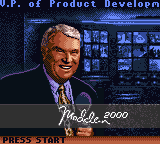 Madden NFL 2000 title screen for GameBoy Color